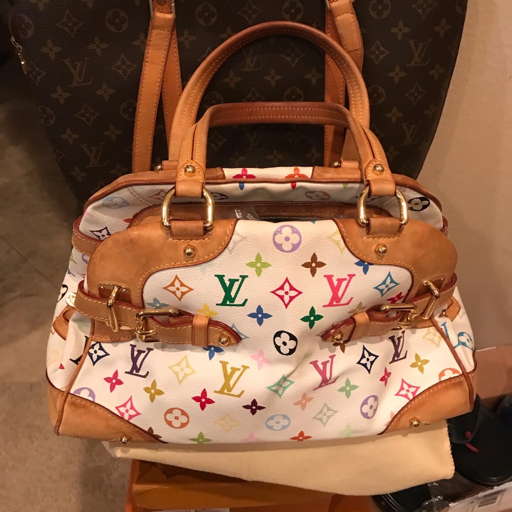 Louis Vuitton Claudia multi white summer bag
